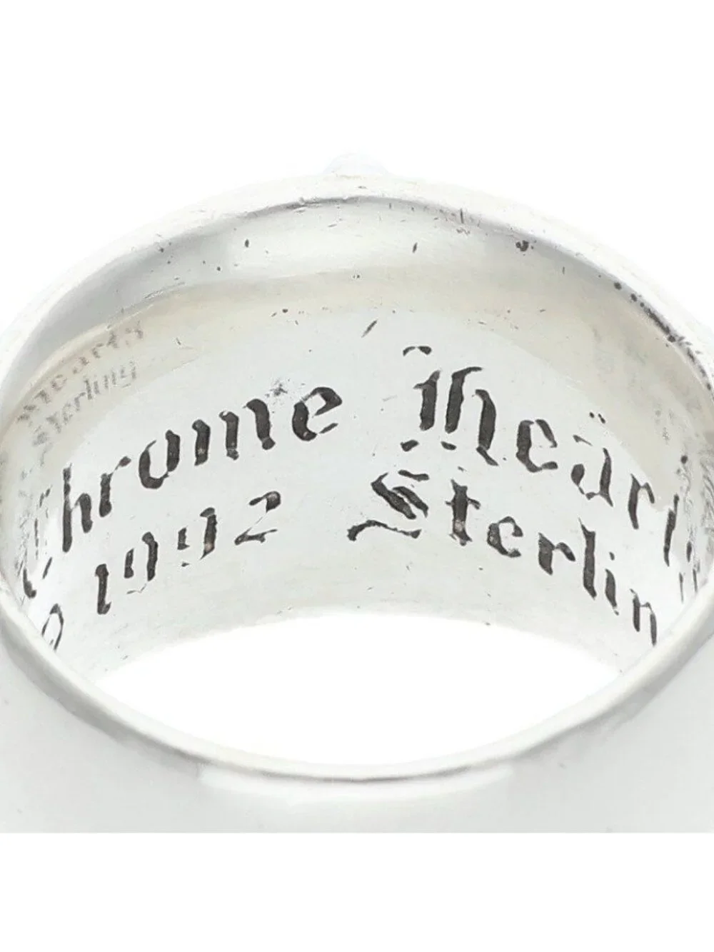 Chrome Hearts Flrl Crs Floral Cross Silver Ring